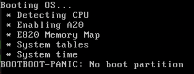 no partition found